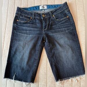 Paige Low Rise Denim Bermuda Shorts